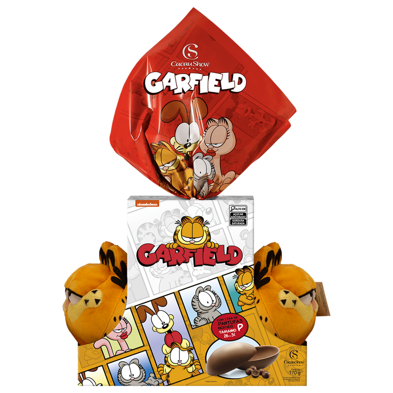 Ovo de Páscoa ao Leite Pantufa Garfield P 170g