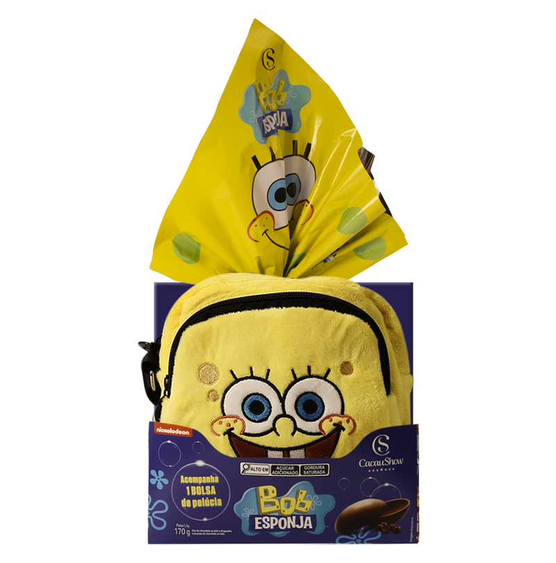 [Caixa Branca]Ovo de Páscoa ao Leite Mochila Bob Esponja 1570Kg