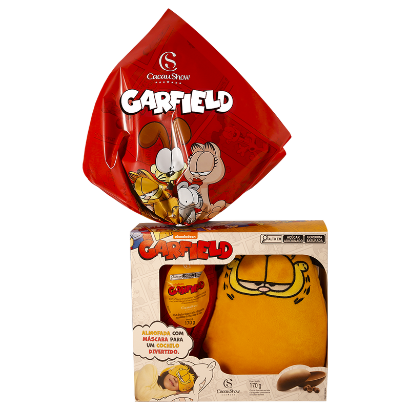 Ovo de Páscoa ao Leite Almofada com Tapa-Olho Garfield 170g