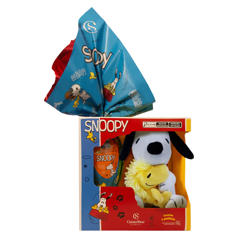 Ovo de Páscoa ao Leite Pelúcia Snoopy com Woodstock 170g